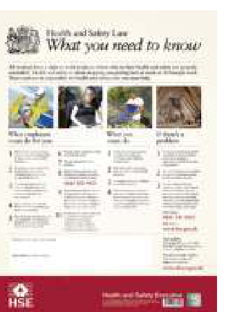 HSE Health and Safety Law Poster A3