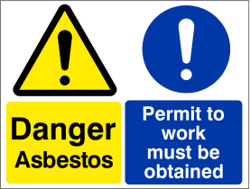 Danger Asbestos — Permit
