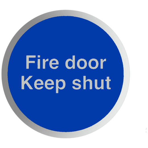 Fire Door Keep Shut Aluminium Disc