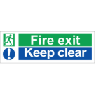 Fire Exit Keep Clear Sign